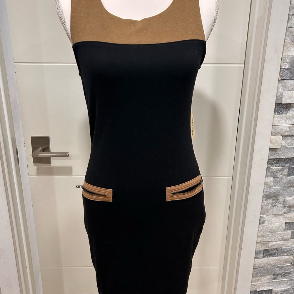 Forever 21 Black and Brown Sleeveless Dress